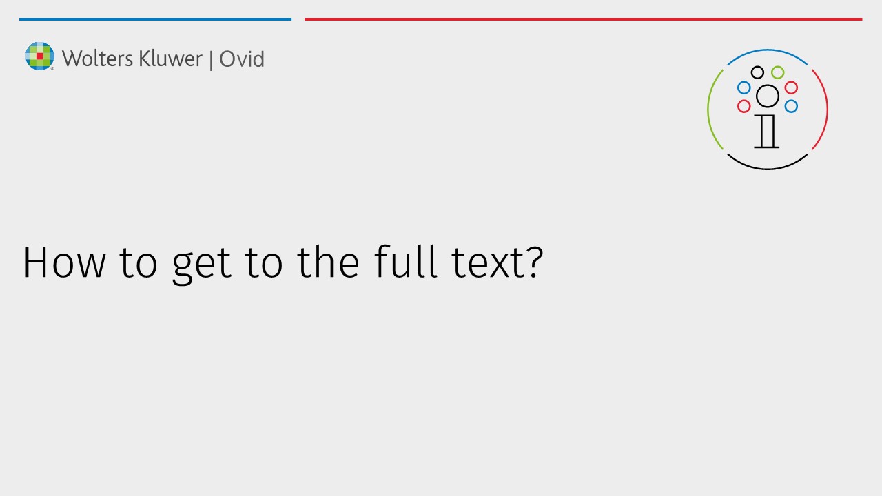 How to get to the full text